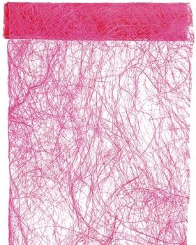 Chemin de table Abaca Fuchsia