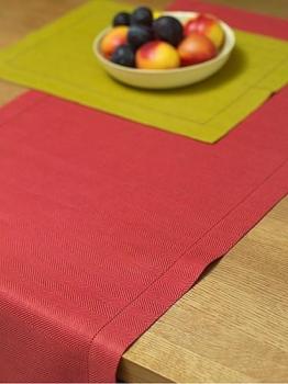Chemin de table 100% lin Emilia Orange sanguine 50