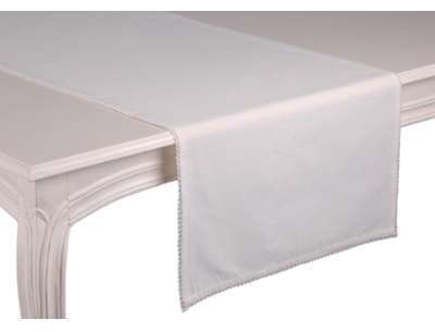 Chemin de table blanc Capucine