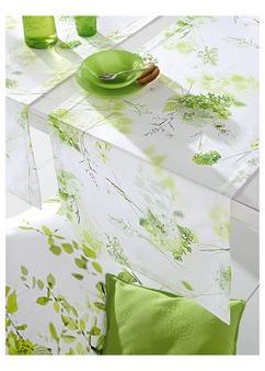 Le chemin de table, env. 50x160cm de Proflax vert