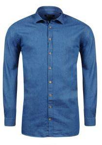 Chemise en jean bleu: manches extra-longues 72cm