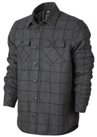 Nike SB Holgate Wool Yarn Dye LS Shirt Charcoal He