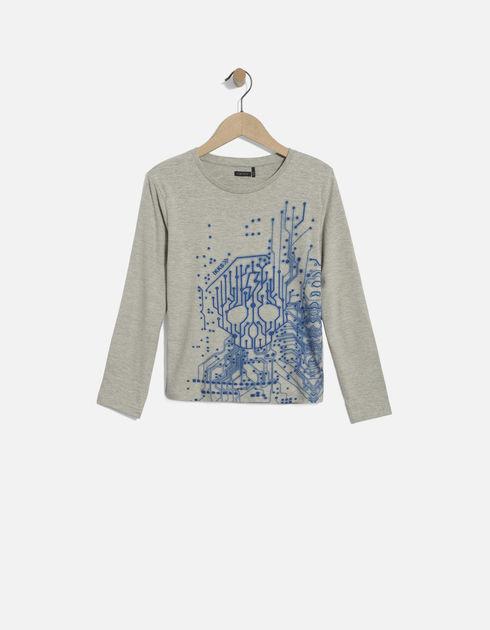 Tee-shirt imprimé circuit bleu IKKS