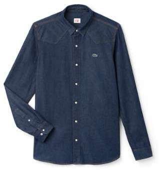 Chemise slim fit Lacoste LIVE en jean avec découpe