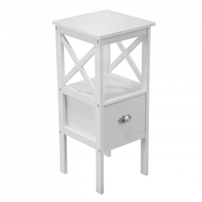 Chevet 1 tiroir TROPIC blanc - Table de nuit blanc