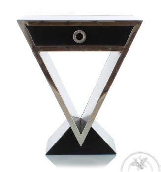 Table de chevet design noir - Delta