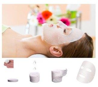 5 Masques visage en tissu compressé pour le soin d