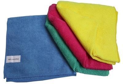 4 lavettes en microfibre
