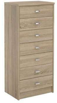 Commode chiffonnier DONIA, mélaminé chêne sonoma