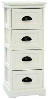Chiffonnier LANDHAUS 4 tiroirs blanc Chiffonnier LANDHAUS 4 tiroirs
