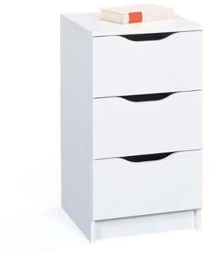 Chiffonnier Westphalen 3 tiroirs - blanc
