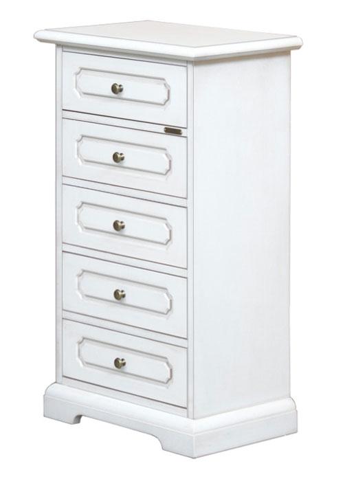 Chiffonnier de rangement laqué 5 tiroirs