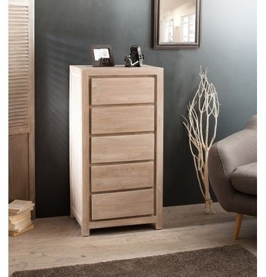 Chiffonnier Moderne 5 Tiroirs Bianca