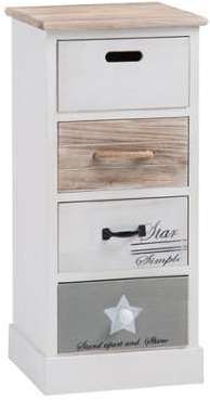 Chiffonnier SALVA 4 tiroirs blanc Chiffonnier SALVA 4 tiroirs