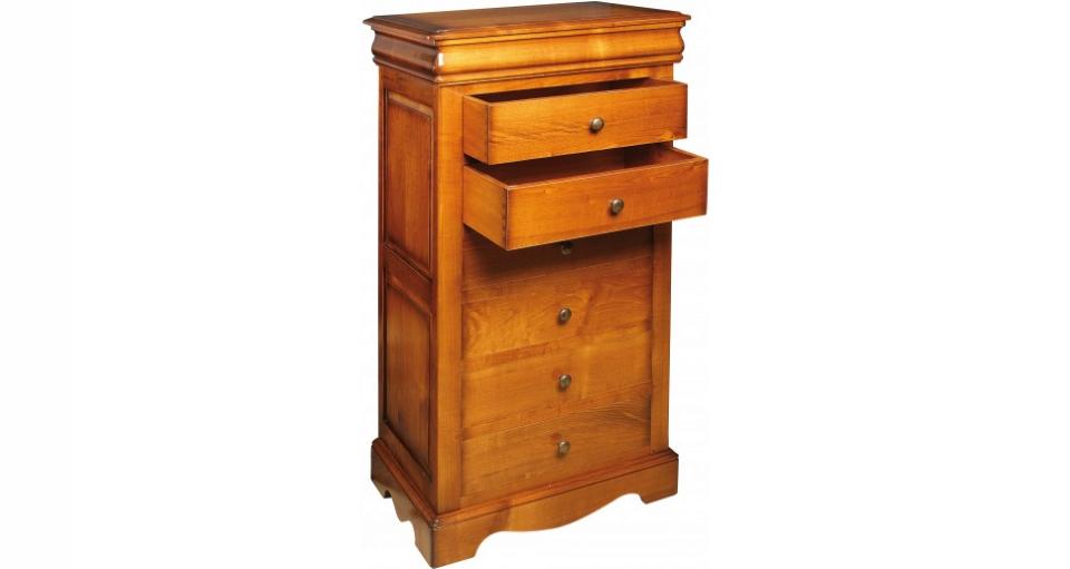 Chiffonnier merisier 6 tiroirs