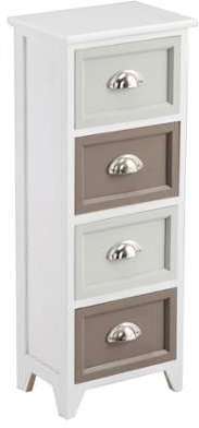 Chiffonnier PAOLA 4 tiroirs blanc Chiffonnier PAOLA 4 tiroirs
