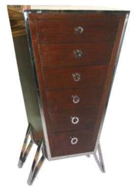 Chiffonnier design en bois et inox - Bourget Chiffonnier design en bois