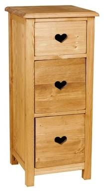 Meuble de rangement rustique pin massif avec coeur