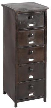 Chiffonnier FERRO en acier 5 tiroirs