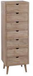 Chiffonnier scandinave 7 tiroirs bois naturel Chiffonnier scandinave 7 tiroirs