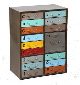 Chiffonnier RECOVER en acier 16 tiroirs