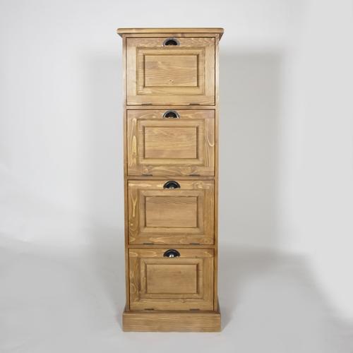 Chiffonnier bois massif 4 trappes