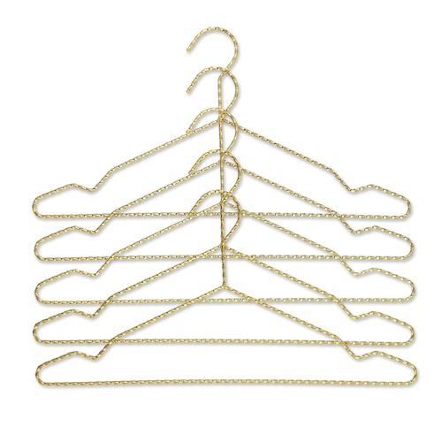 Twisted - Set de 5 cintres - laiton/anodisé/42x20c