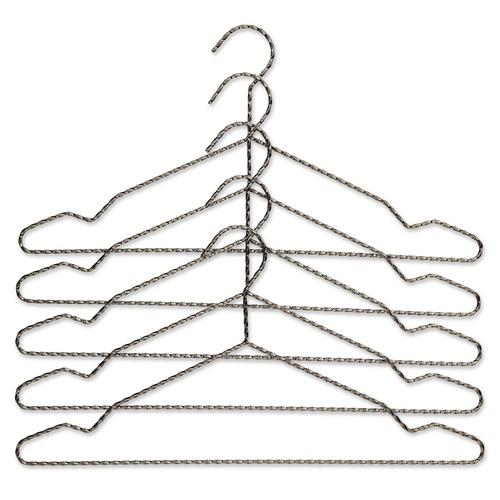 Twisted - Set de 5 cintres - anthracite/anodisé/42