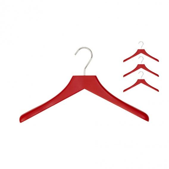 0112 - Lot de Cintres - rouge de tomate/crochet ch