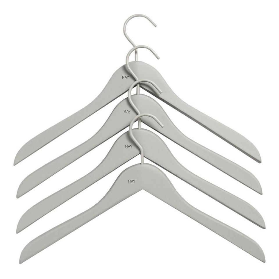 Soft Coat Hanger - Lot de 4 cintres étroits - gris Soft Coat Hanger - Lot de