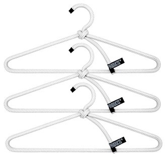 Peppermint Products - Cintres Loop, lot de 3, blan