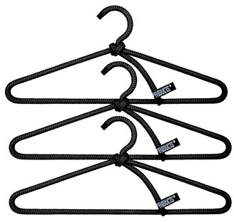 Peppermint Products - Cintres Loop, lot de 3, noir