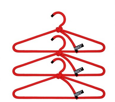 Peppermint Products - Cintres Loop, lot de 3, roug