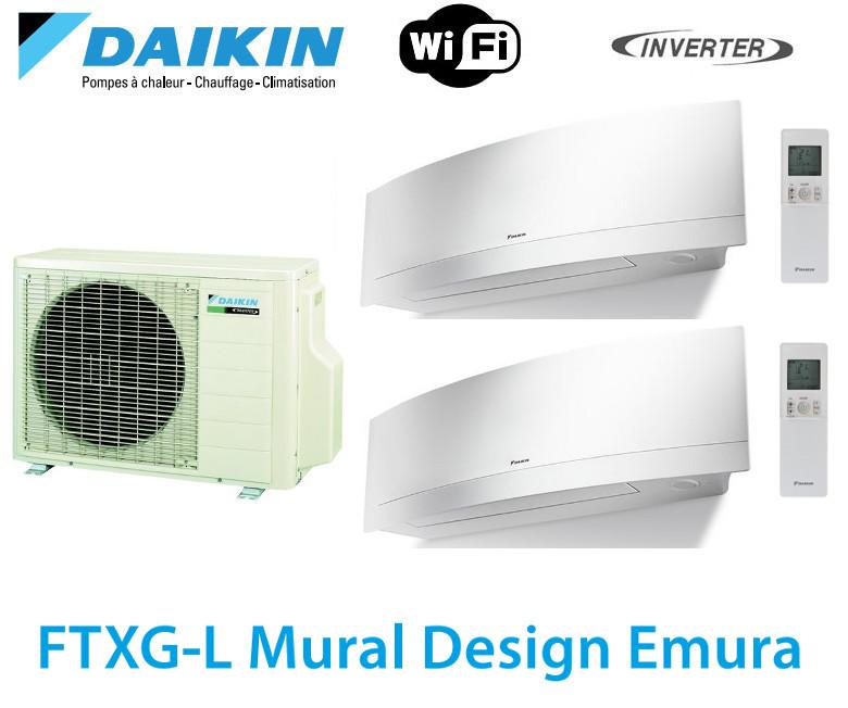 Daikin Bisplit inverter reversible 2MXS50H + 2 FTX
