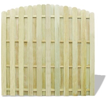 VidaXL Panneau de clôture Design arrondi Pin Vert