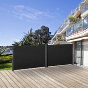 Brise vue double enroulable 180 x 600 cm fixation