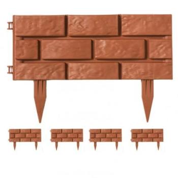 Bordures de jardin imitation brique - Lot de 4