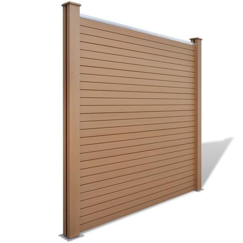 VidaXL Panneau de clôture jardin carré en WPC marr