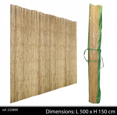 Canisse bambou entier 1.5 m x 5 m - brise vue natu
