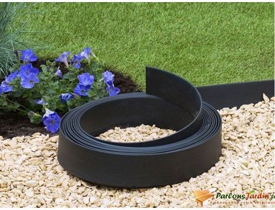 Bordure de jardin Pro en polyéthylène noir à dérou