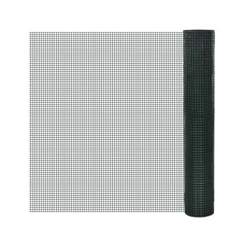 VidaXL Grillage plastifié à mailles carrées 1m x 1