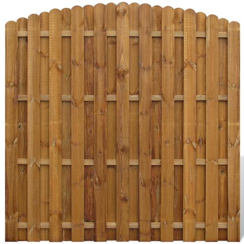 VidaXL Panneau de clôture arqué en bois avec planc