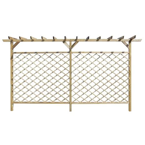 VidaXL Clôture en treilles avec pergola bois