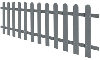 VidaXL Clôture WPC 200 x 60 cm Gris