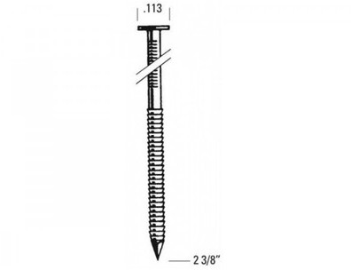 RH31R90G50 Pointe annelée galva - L. 90 mm - Boîte