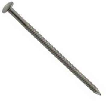 Pointe annelée tête bombée en inox (boîte) (2 3 - 40 Pointe annelée tête bombée