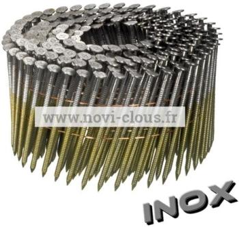 Pointes rouleau plat 16 2 3x50 Annelées Inox A2 Tête Pointes rouleau plat 16 2