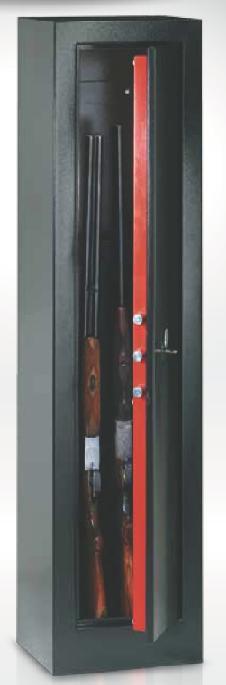 Armoire à fusils avec serrure à clé à double panne