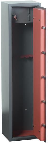 Armoire 5 fusils coffret interne serrure à clé DOMUS Armoire 5 fusils coffret interne
