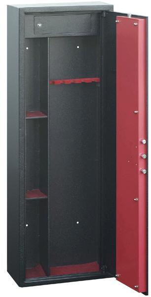 Armoire 6 fusils coffret interne serrure à clé DOMUS Armoire 6 fusils coffret interne